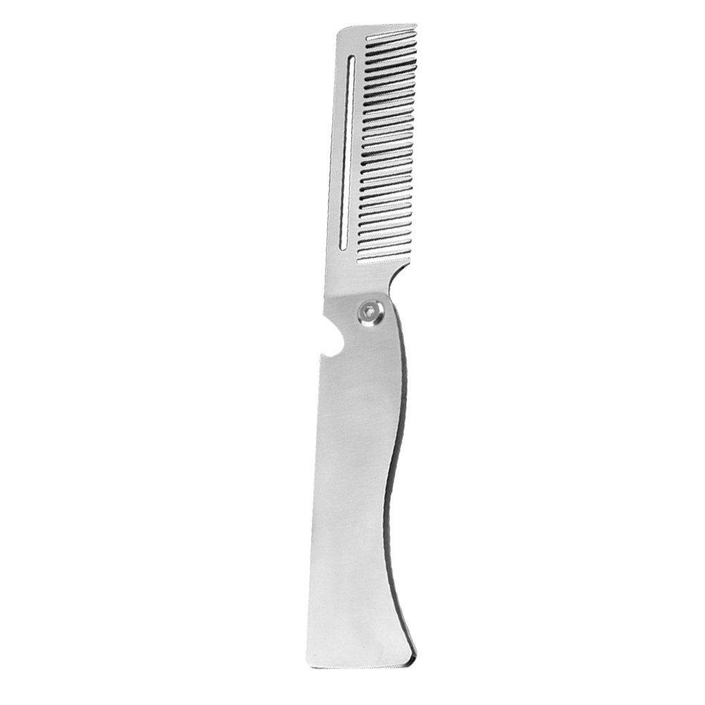 Men'S Beard Grooming - Peine plegable para barba, con dientes