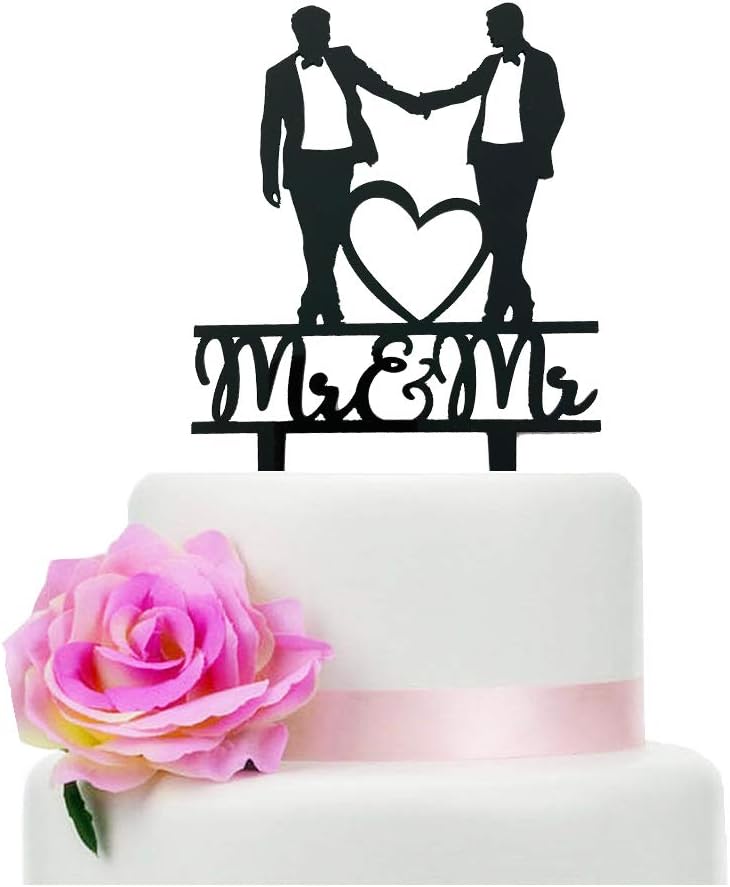 Men'S Grooming For Engagement - Mr & Mr Cake Topper, decoración
