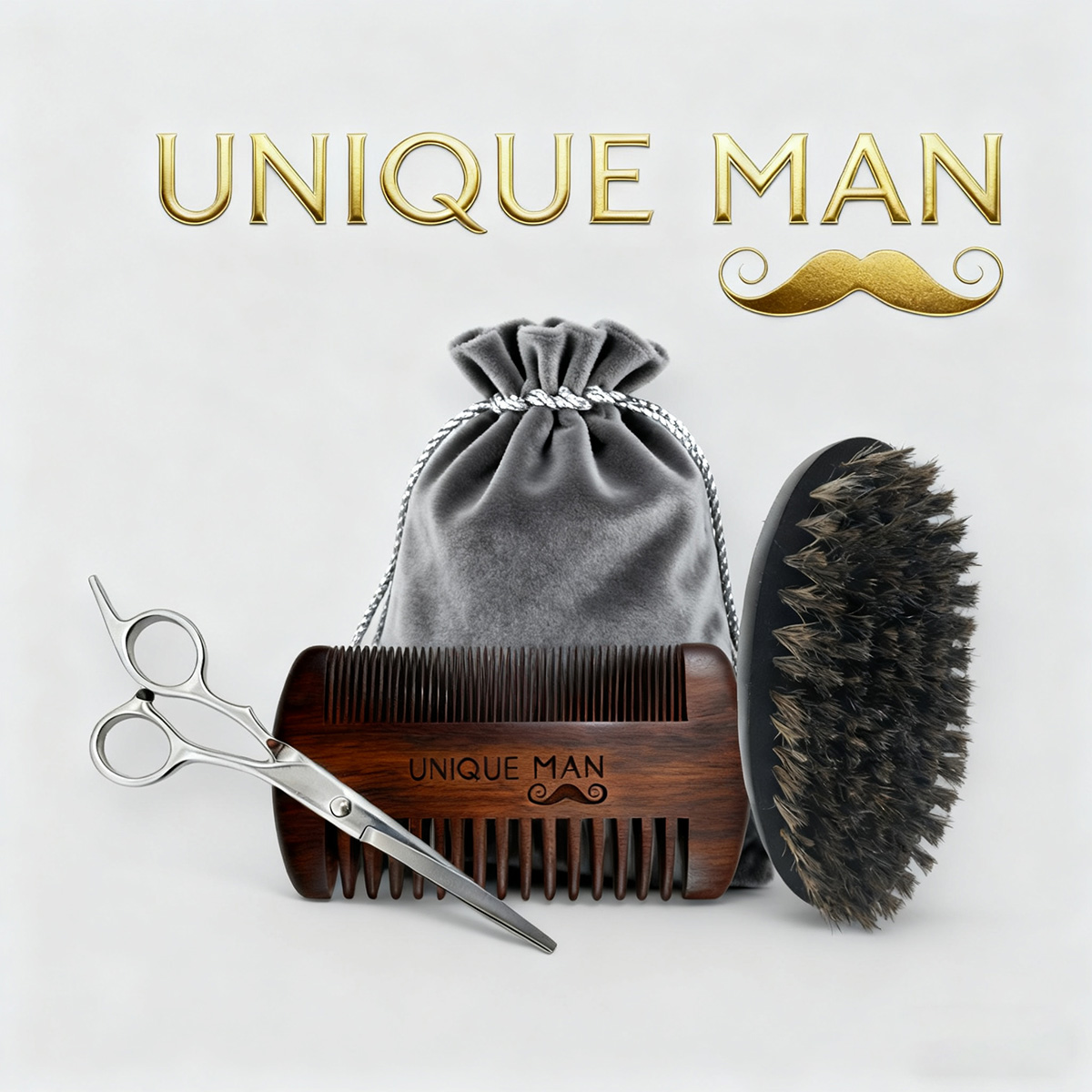Men'S Beard Grooming - UNIQUE MAN Juego de barba para