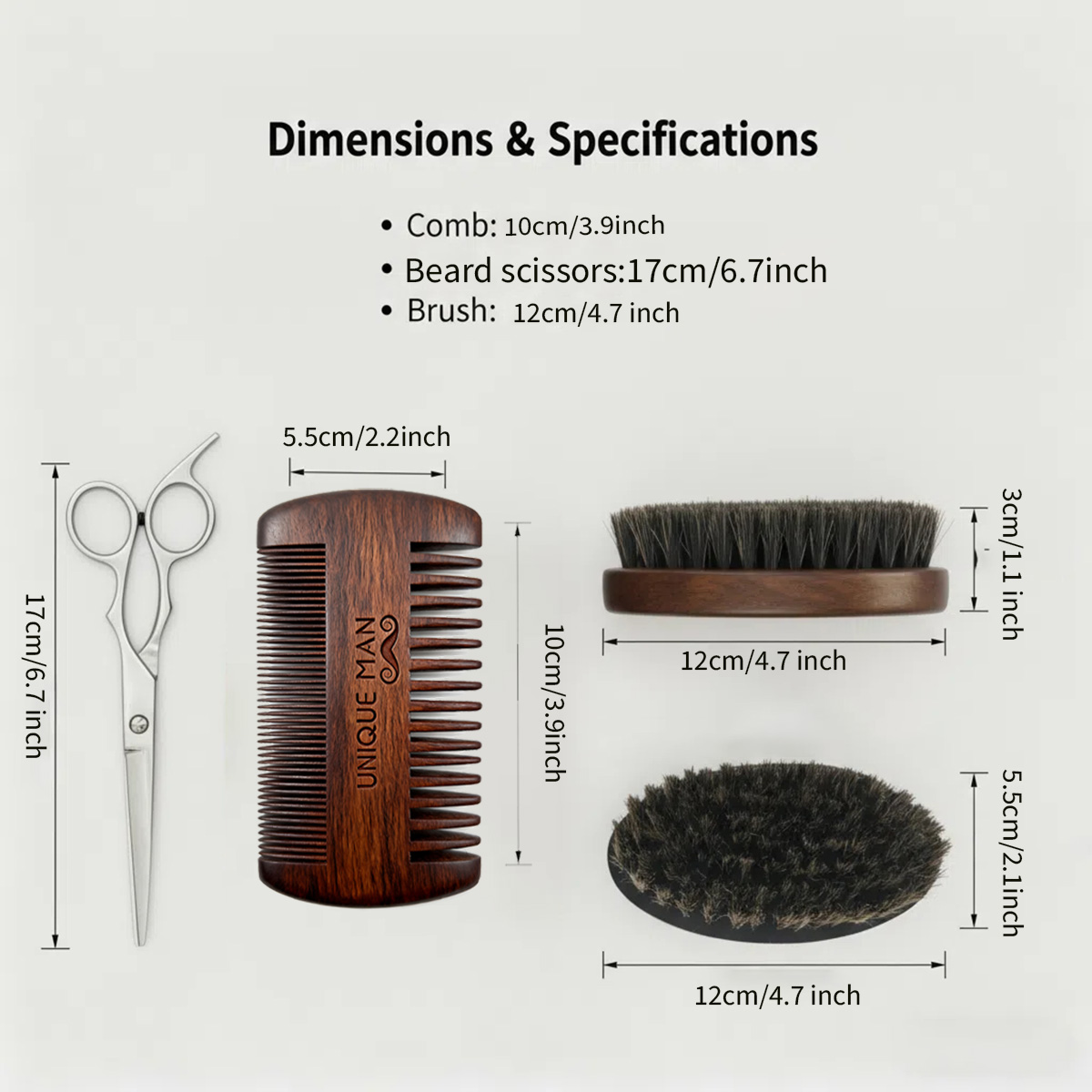 UNIQUE MAN Juego de barba para - Men'S Beard Grooming reseña y precio